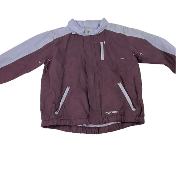 ROOTS Girls lined windbreaker rain jacket - Picture 1 of 8
